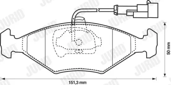 Bremsbelagsatz, Scheibenbremse Vorderachse JURID 573109J Bild Bremsbelagsatz, Scheibenbremse Vorderachse JURID 573109J