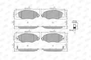 Bremsbelagsatz, Scheibenbremse Vorderachse JURID 573110J