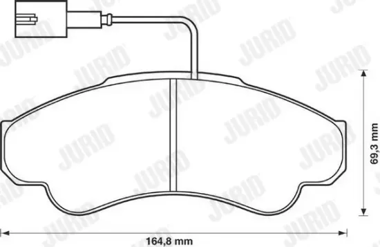 Bremsbelagsatz, Scheibenbremse JURID 573114J Bild Bremsbelagsatz, Scheibenbremse JURID 573114J