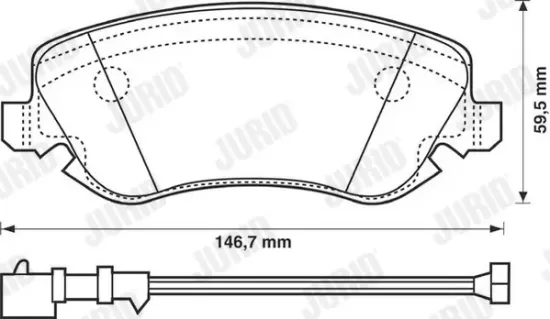 Bremsbelagsatz, Scheibenbremse Vorderachse JURID 573116J Bild Bremsbelagsatz, Scheibenbremse Vorderachse JURID 573116J