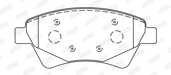 Bremsbelagsatz, Scheibenbremse Vorderachse JURID 573124J Bild Bremsbelagsatz, Scheibenbremse Vorderachse JURID 573124J