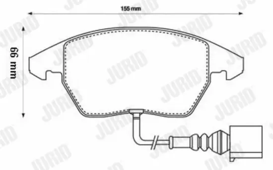 Bremsbelagsatz, Scheibenbremse JURID 573128JC Bild Bremsbelagsatz, Scheibenbremse JURID 573128JC