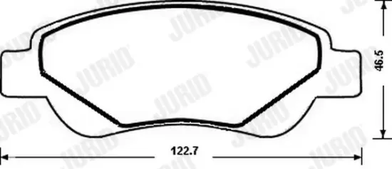 Bremsbelagsatz, Scheibenbremse JURID 573135JC Bild Bremsbelagsatz, Scheibenbremse JURID 573135JC