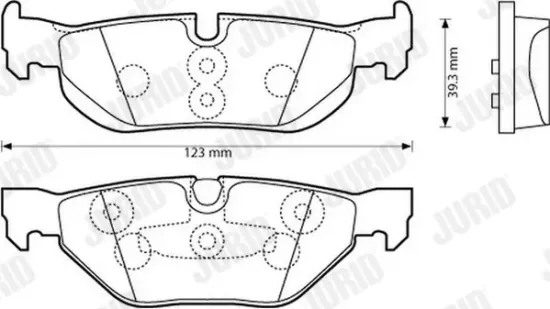 Bremsbelagsatz, Scheibenbremse JURID 573139J Bild Bremsbelagsatz, Scheibenbremse JURID 573139J