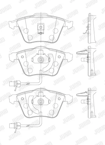 Bremsbelagsatz, Scheibenbremse Vorderachse JURID 573145J Bild Bremsbelagsatz, Scheibenbremse Vorderachse JURID 573145J