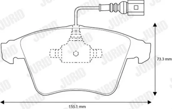 Bremsbelagsatz, Scheibenbremse Vorderachse JURID 573160JC Bild Bremsbelagsatz, Scheibenbremse Vorderachse JURID 573160JC