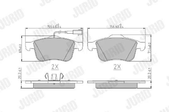 Bremsbelagsatz, Scheibenbremse JURID 573173J Bild Bremsbelagsatz, Scheibenbremse JURID 573173J