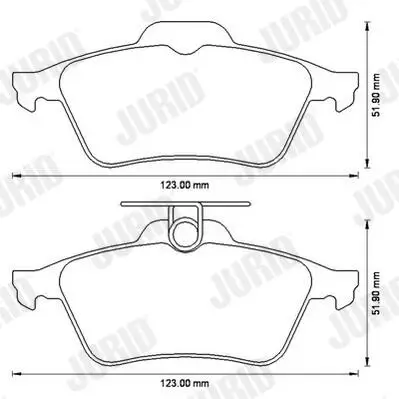 Bremsbelagsatz, Scheibenbremse JURID 573186J Bild Bremsbelagsatz, Scheibenbremse JURID 573186J