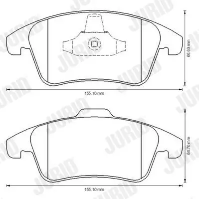 Bremsbelagsatz, Scheibenbremse Vorderachse JURID 573193JC Bild Bremsbelagsatz, Scheibenbremse Vorderachse JURID 573193JC