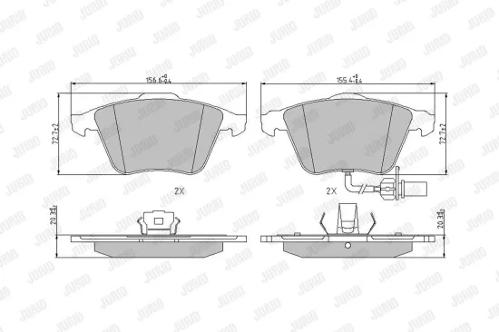 Bremsbelagsatz, Scheibenbremse JURID 573196J Bild Bremsbelagsatz, Scheibenbremse JURID 573196J