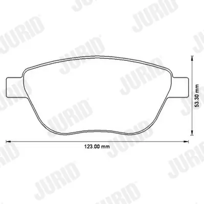 Bremsbelagsatz, Scheibenbremse Vorderachse JURID 573204J Bild Bremsbelagsatz, Scheibenbremse Vorderachse JURID 573204J