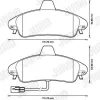 Bremsbelagsatz, Scheibenbremse Hinterachse JURID 573214J Bild Bremsbelagsatz, Scheibenbremse Hinterachse JURID 573214J