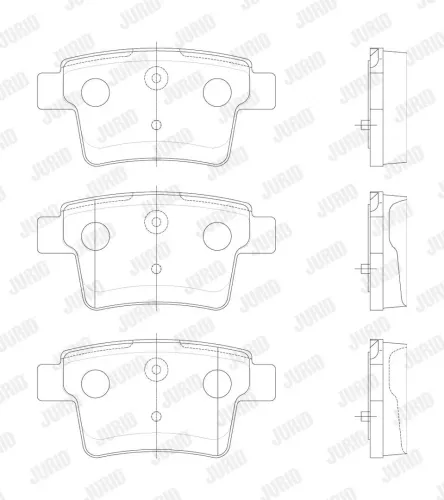 Bremsbelagsatz, Scheibenbremse Hinterachse JURID 573218J Bild Bremsbelagsatz, Scheibenbremse Hinterachse JURID 573218J