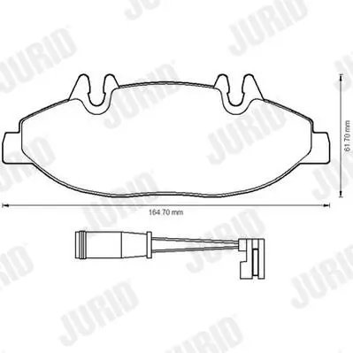 Bremsbelagsatz, Scheibenbremse Vorderachse JURID 573221J Bild Bremsbelagsatz, Scheibenbremse Vorderachse JURID 573221J