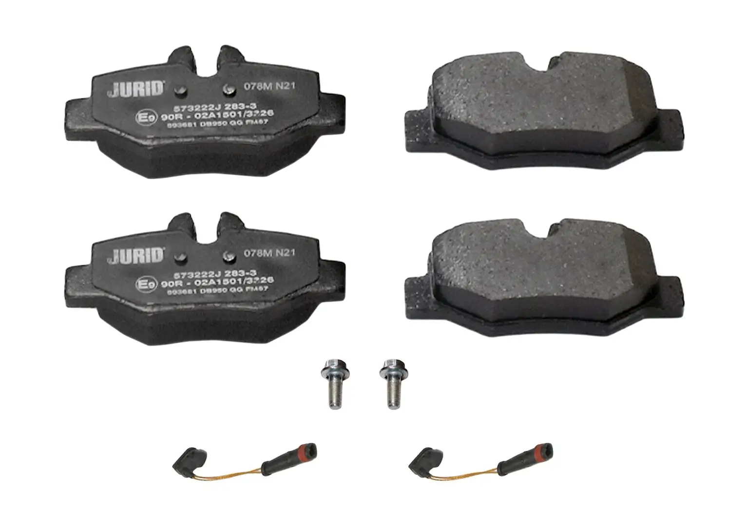 Bremsbelagsatz, Scheibenbremse Hinterachse JURID 573222J
