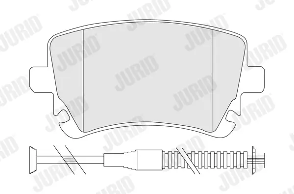Bremsbelagsatz, Scheibenbremse Hinterachse JURID 573225J