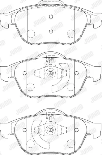 Bremsbelagsatz, Scheibenbremse Vorderachse JURID 573245J Bild Bremsbelagsatz, Scheibenbremse Vorderachse JURID 573245J
