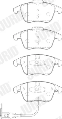Bremsbelagsatz, Scheibenbremse JURID 573246J Bild Bremsbelagsatz, Scheibenbremse JURID 573246J
