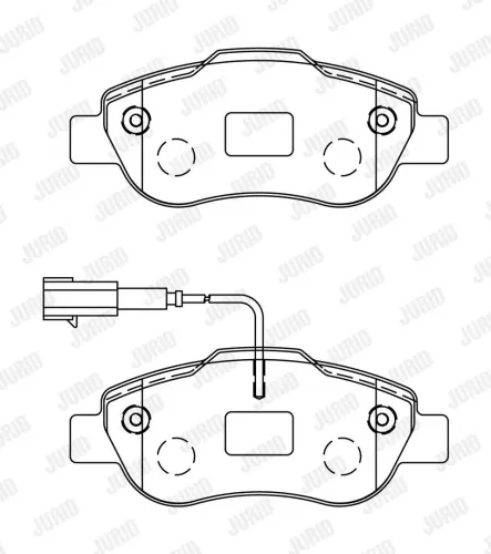 Bremsbelagsatz, Scheibenbremse Vorderachse JURID 573266J Bild Bremsbelagsatz, Scheibenbremse Vorderachse JURID 573266J