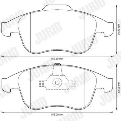 Bremsbelagsatz, Scheibenbremse Vorderachse JURID 573273J Bild Bremsbelagsatz, Scheibenbremse Vorderachse JURID 573273J