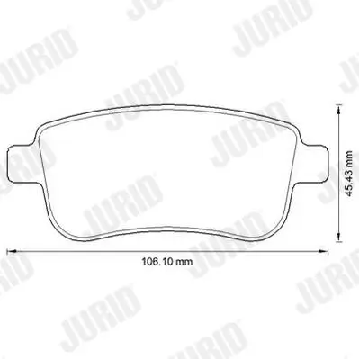 Bremsbelagsatz, Scheibenbremse Hinterachse JURID 573286J Bild Bremsbelagsatz, Scheibenbremse Hinterachse JURID 573286J