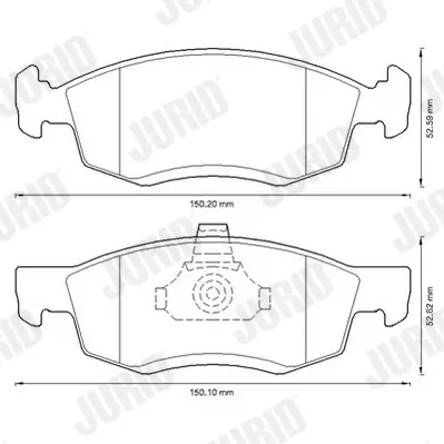Bremsbelagsatz, Scheibenbremse Vorderachse JURID 573295J Bild Bremsbelagsatz, Scheibenbremse Vorderachse JURID 573295J