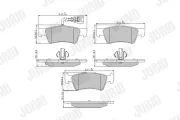 Bremsbelagsatz, Scheibenbremse Hinterachse JURID 573303J