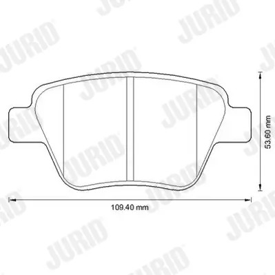 Bremsbelagsatz, Scheibenbremse JURID 573312JC Bild Bremsbelagsatz, Scheibenbremse JURID 573312JC