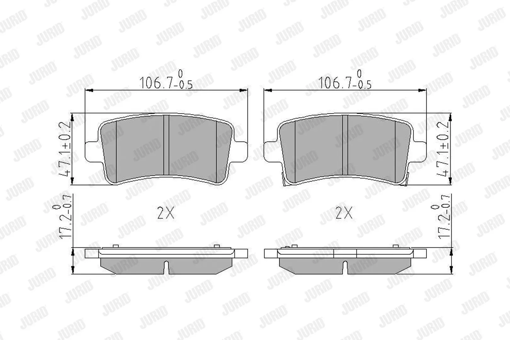 Bremsbelagsatz, Scheibenbremse JURID 573313J
