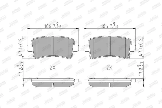 Bremsbelagsatz, Scheibenbremse JURID 573313J Bild Bremsbelagsatz, Scheibenbremse JURID 573313J
