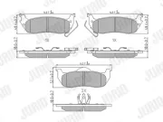 Bremsbelagsatz, Scheibenbremse Hinterachse JURID 573319J