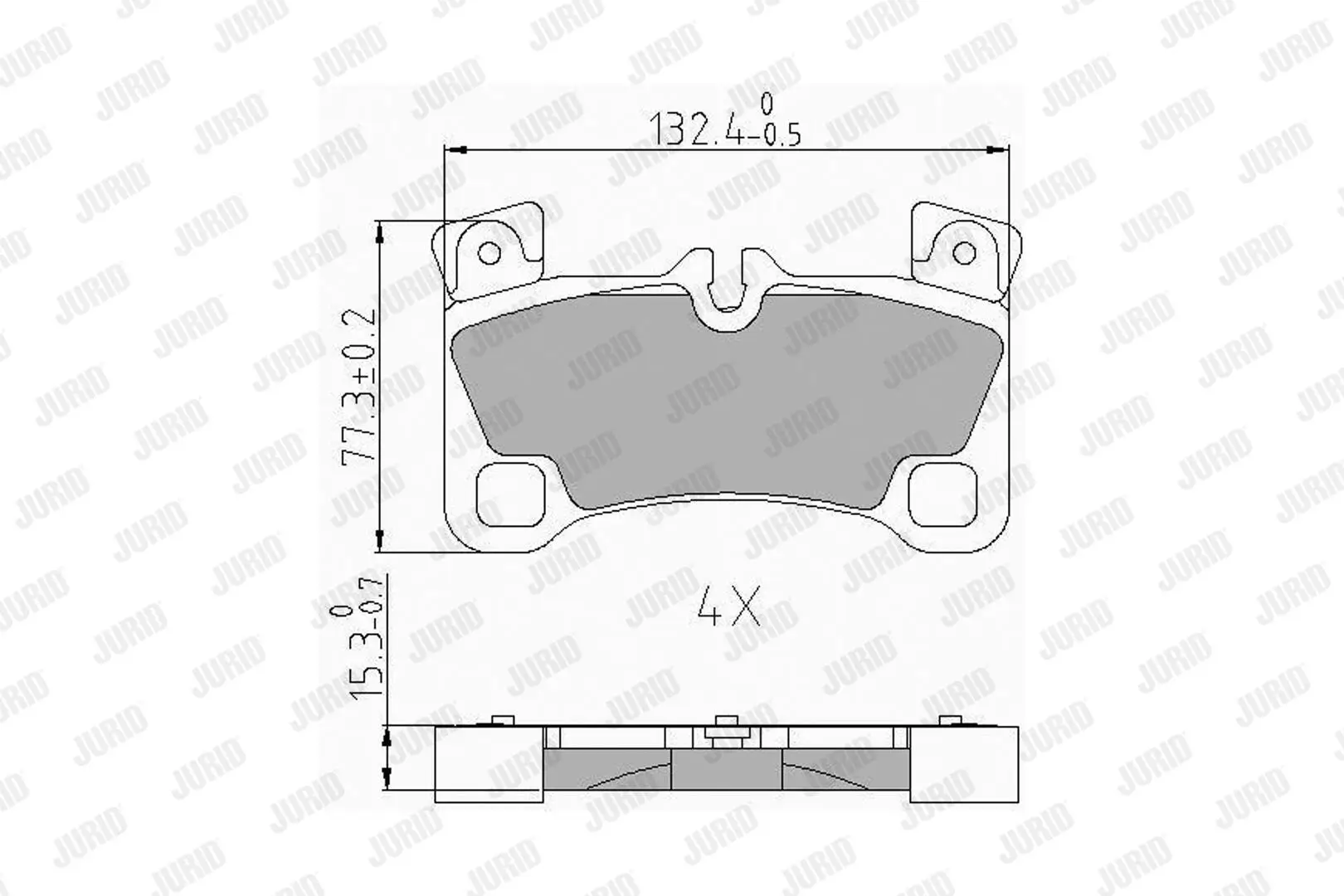 Bremsbelagsatz, Scheibenbremse Hinterachse JURID 573339J