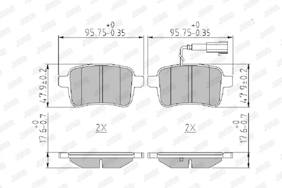 Bremsbelagsatz, Scheibenbremse JURID 573349J Bild Bremsbelagsatz, Scheibenbremse JURID 573349J