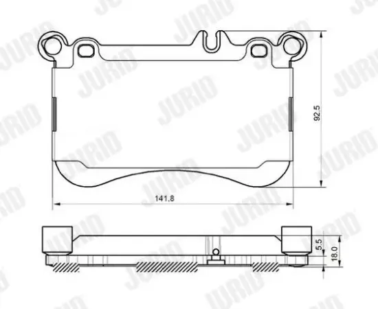 Bremsbelagsatz, Scheibenbremse Vorderachse JURID 573356J Bild Bremsbelagsatz, Scheibenbremse Vorderachse JURID 573356J