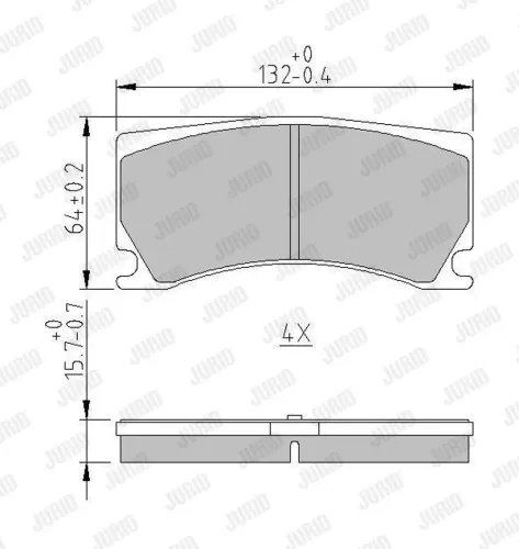 Bremsbelagsatz, Scheibenbremse JURID 573372J Bild Bremsbelagsatz, Scheibenbremse JURID 573372J