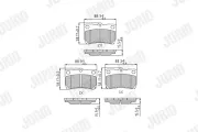 Bremsbelagsatz, Scheibenbremse Hinterachse JURID 573393J