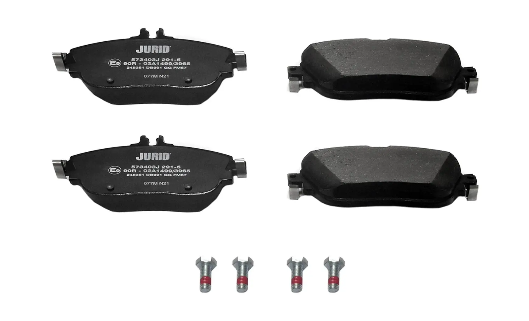 Bremsbelagsatz, Scheibenbremse Vorderachse JURID 573403J