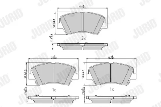 Bremsbelagsatz, Scheibenbremse JURID 573406J Bild Bremsbelagsatz, Scheibenbremse JURID 573406J