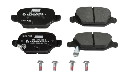 Bremsbelagsatz, Scheibenbremse Hinterachse Hinterachse JURID 573427J Bild Bremsbelagsatz, Scheibenbremse Hinterachse Hinterachse JURID 573427J