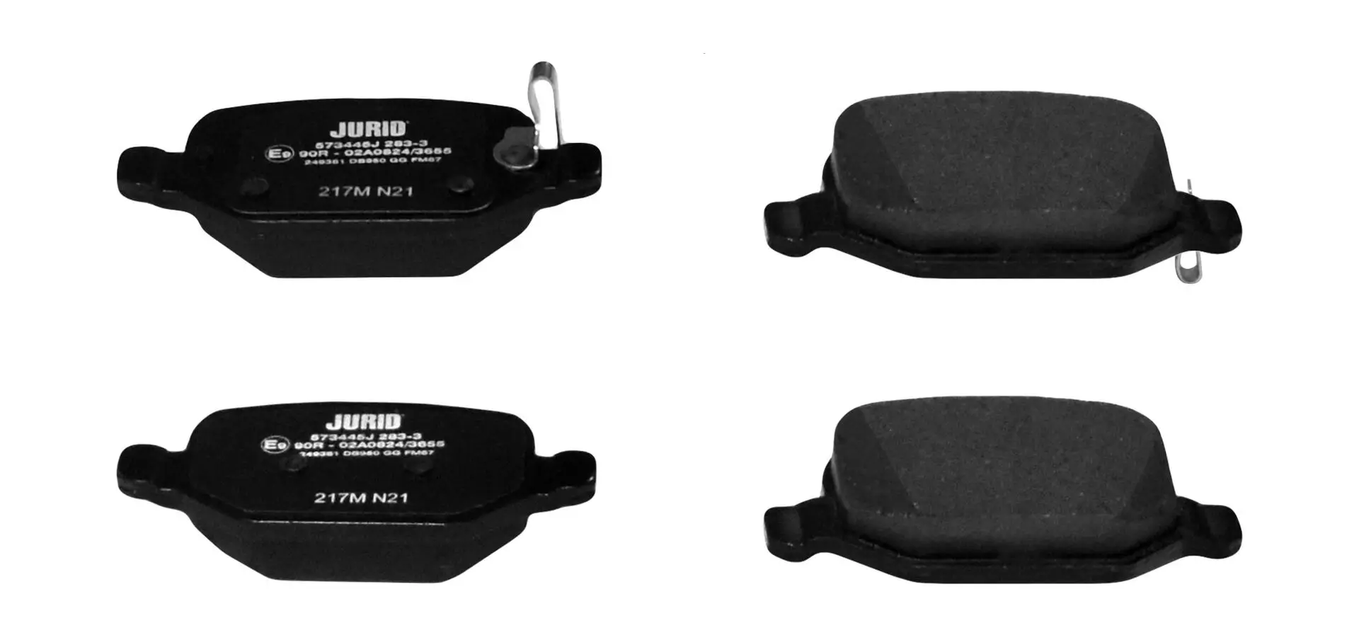 Bremsbelagsatz, Scheibenbremse Hinterachse JURID 573445J