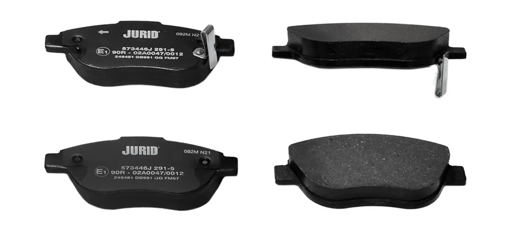 Bremsbelagsatz, Scheibenbremse Vorderachse JURID 573446J