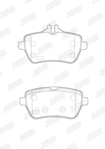 Bremsbelagsatz, Scheibenbremse Hinterachse JURID 573451J Bild Bremsbelagsatz, Scheibenbremse Hinterachse JURID 573451J