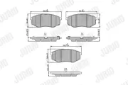 Bremsbelagsatz, Scheibenbremse Vorderachse JURID 573454J