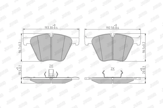Bremsbelagsatz, Scheibenbremse JURID 573457J Bild Bremsbelagsatz, Scheibenbremse JURID 573457J