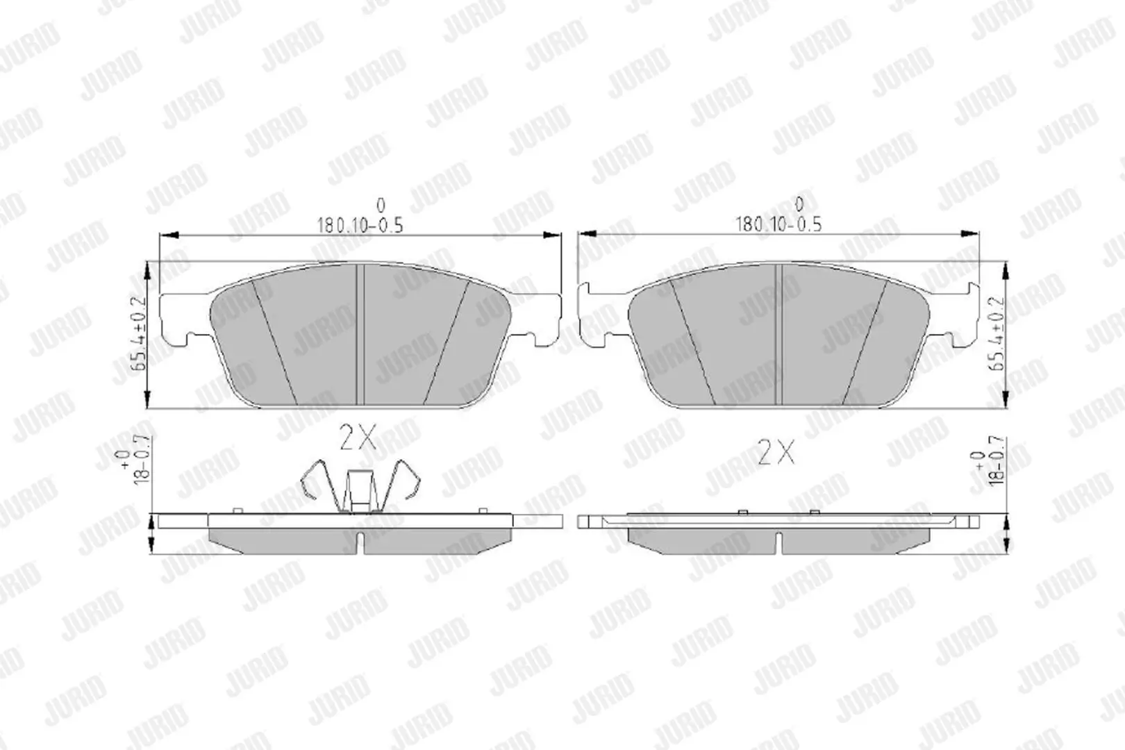 Bremsbelagsatz, Scheibenbremse Vorderachse JURID 573460J
