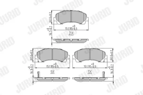 Bremsbelagsatz, Scheibenbremse JURID 573467J Bild Bremsbelagsatz, Scheibenbremse JURID 573467J