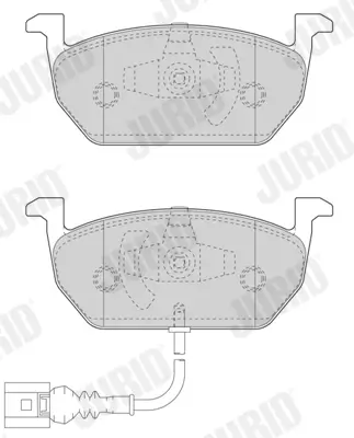 Bremsbelagsatz, Scheibenbremse JURID 573606J Bild Bremsbelagsatz, Scheibenbremse JURID 573606J