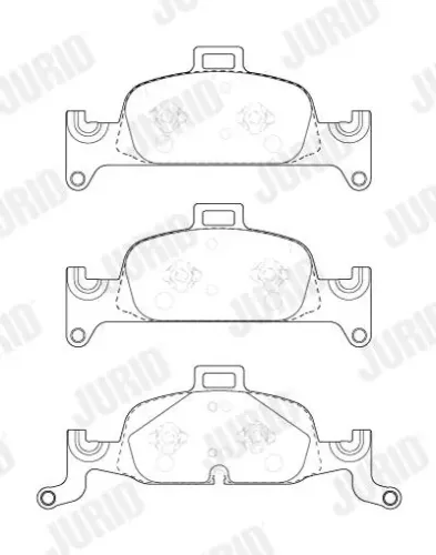 Bremsbelagsatz, Scheibenbremse JURID 573627J Bild Bremsbelagsatz, Scheibenbremse JURID 573627J