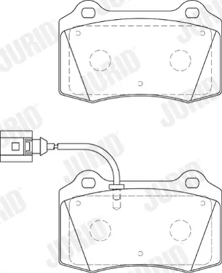 Bremsbelagsatz, Scheibenbremse Vorderachse JURID 573641J Bild Bremsbelagsatz, Scheibenbremse Vorderachse JURID 573641J