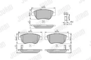 Bremsbelagsatz, Scheibenbremse Vorderachse JURID 573652J